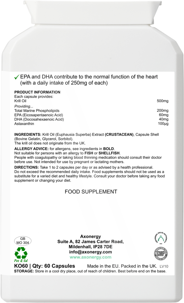 Antarctic Krill Oil v3 (KO60) 3pp_FP200ML_back Axonergy Marine-Mind (60 capsules)